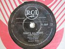 ELVIS - THAT'S ALL RIGHT  - RARE SOUTH AFRICA 78