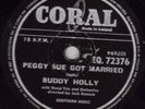 BUDDY HOLLY PEGGY SUE GOT MARRIED IRISH 78 RPM RARE