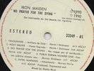 IRON MAIDEN-NO PRAYER FOR THE DYING-RARE GUATEMALA LP