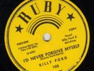 DOOWOP R&B 78 on RUBY--BILLY FORD & BEL-AIRES--78 ONLY