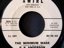 B.K. ANDERSON The Minimum Wage DJ/WLP Orig VG++