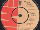 ROGER TAYLOR: I Wanna Testify / Turn On The Tv 45 (UK) rare Rock & Pop