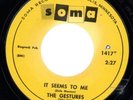 The Gestures Run, Run, Run Rare Garage 45 SOMA HEAR