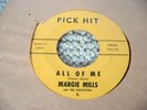 Margie Mills on Pick Hit red vinyl 45 record R & B Soul