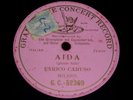 OPERA 78 rpm RECORD Pink G&T ENRICO CARUSO Aida MILANO