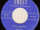 TOM TALL stack a-records CREST 45rpm  ROCKABILLY (re)