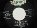 45RPM SURF THE BEACH BOYS CANDIX 301