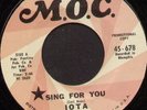 Rare 60's Texas Fuzz Psych 45 - IOTA (M.O.C.)