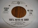 HEAR Soul 45 GERALD SIMS You'll Never Be Sorry on Warn