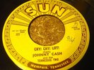 JOHNNY CASH CRY CRY CRY 45 RECORD SUN VG
