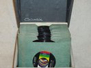 Vtg COLUMBIA RECORD Carry CASE & 42 top selling old 45s