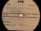 JOE BROWN 60s UK BEAT Advance Press ACETATE - HEAR IT
