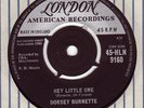 Dorsey Burnette Hey Little One London 1960