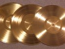 GOLD RECORD BLEMS, DIY BEATLES KISS ELVIS RECORDS