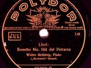78rpm Polydor: Walter Rehberg: Sonetto del Petrarca
