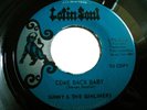 * SUNNY & SUNLINERS Come Back Baby RARE LATIN SOUL 45 ?