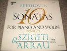 Szigeti Arrau Beethoven 10 Violin Sonatas 4 LP SET NM