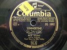 BILLIE HOLIDAY - 'SUMMERTIME' RARE SWEDISH COLUMBIA 78