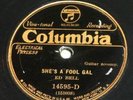 78 Blues ED BELL She's A Fool Gal Columbia 14595-D E/E-