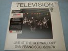Television Live at Old Waldorf  LP RSD 2011 Sealed New