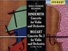JOSEPH FUCHS HINDEMITH MOZART CONCERTOS EVEREST