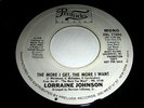LORRAINE JOHNSON-THE MORE I GET THE MORE I WANT..U.S PR
