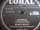 BUDDY HOLLY - HEARTBEAT- U.K CORAL 78rpm ROCK N ROLL