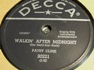 Patsy Cline 78 Decca Walking after midnight R/R