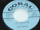 Billy Williams 45 soul popcorn promo Pied Piper - Coral