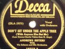 ANDREWS SISTERS Don't Sit Under The Apple Tree DECCA 78
