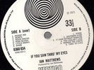 IAN MATHEWS  1971 UK VERTIGO LP IF YOU SAW THRO MY EYES