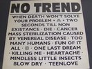 NO TREND when death won't solve USA LP 1985 no wave