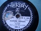 1927 HALLELUJAH Youmans PARIS PATHE Disque Henry 78