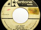 BYRON LEE Last Night KENTONE Records REGGAE 45