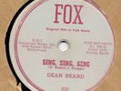 Rockabilly 78 Dean Beard Fox Sing, Sing, Sing 2 Sided