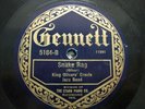 KING OLIVER JAZZ BAND SNAKE RAG GENNETT 5184 EE-