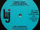 LOU JOHNSON Fire Burning MODERN SOUL DISCO 12