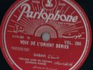 Sabah Parlaphon VDL 266  Arabic 78 RPM Lebanese
