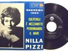 NILLA PIZZI-COLPEVOLE-RARE E.P 45G.SANREMO 1960 EX+/EX