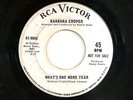 Northern Soul Barbara Cooper 'What's One More Tear' 45