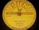 1956 Rock 78 rpm  JOHNNY CASH I Walk The Line  SUN #241
