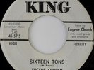 rare Soul R&B 45 EUGENE CHURCH sixteen tons Hear