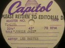 Les Baxter, Jungle Jazz, Capitol acetate US 1959