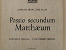 Bach Passio Secundum Matthaeum UNPLAYED 4 LP box