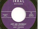 JOE SIMON Northern 45  Just Like Yesterday