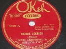 Louis Armstrong & His Hot Five on Okeh Elec 78 8300, E-