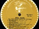 PHIL OCHS ALL THE NEWS 1964 DEBUT LP AUTOGRAPHED