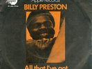 BILLY PRESTON - ALL THAT I'VE GOT(DUTCH BEATLES APPLE