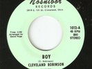 Cleveland Robinson 45 Boy /Somebody To Love (N Soul) NM