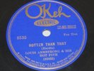 Louis Armstrong & Hot Five on Okeh 8535, Savoy Blues E-